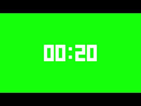 Green screen 1 minute timer - 1080p 60 fps - Stock Footage