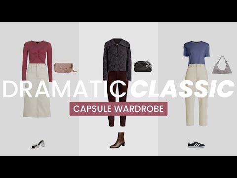 OVER 100 Dramatic Classic Outfit Ideas | Casual Capsule Wardrobe for the Dramatic Classic Kibbe Type