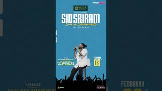 Sid Sriram Live In Concert Vijayawada on FEB 8 | Sid Sriram | Vijayawada | Shreyas LIVE