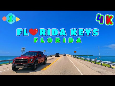 Florida Keys Drive Part 1/5, Florida USA 4K - UHD