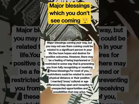 Major blessings which you don't see coming 😲 #blessings #tarot #shortsviral #love #crush