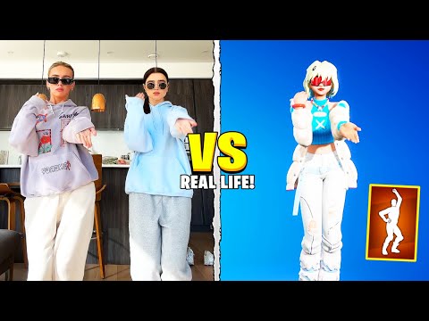 FORTNITE ICON SERIES & TIKTOK DANCES IN REAL LIFE (Social Climber, Popular Vibe, Starlit, Chapter 5)