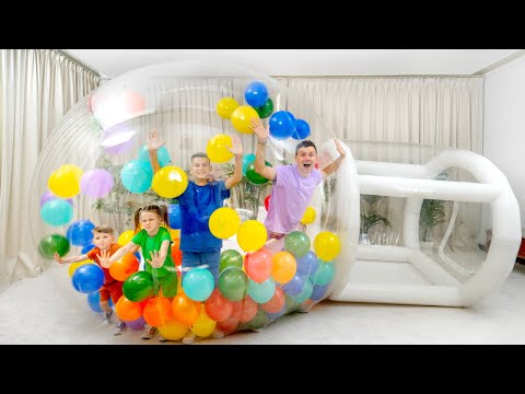 Vania Mania Kids play with inflatable toys