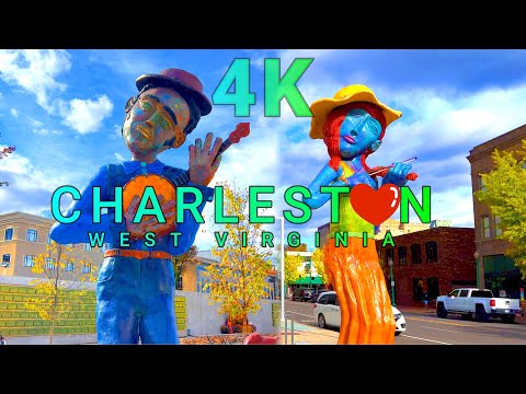 Charleston Walk on a Quiet Day, West Virginia UHD 4K - UHD