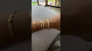 Love this stack! Gold Bracelets for Women.