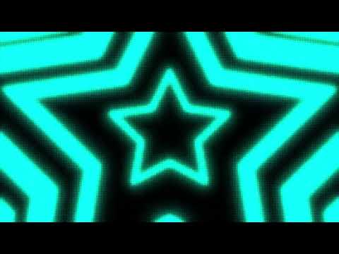 Black and Teal Y2k Neon LED Lights Star Background || 1 Hour Looped HD