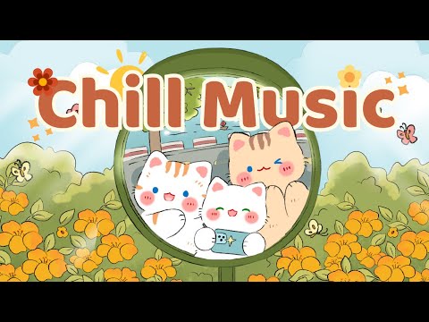 Chill Music Lofi Kitty ⛵🏵️ 1 Hr Songs ☕Cute lofi mix🌟study chill relax ☀️ Make Your Day Better 📸