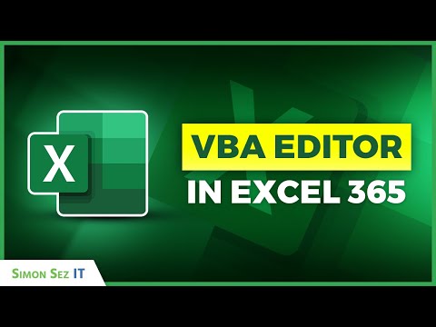 How to Use the VBA Editor in Excel 365