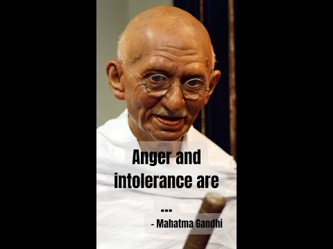 Mahatma Gandhi Quote: Anger and intolerance are... #gandhi #quoteoftheday #quote