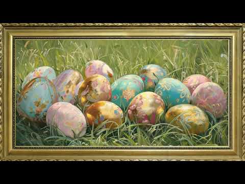 EASTER EGGS FREE TV ART WALLPAPER SCREENSAVER BACKGROUND VINTAGE FRAMED SAMSUNG TV ART SPRING 3HRS