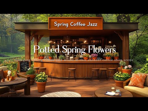 Outdoor Coffee Shop Spring Coffee and Jazz Music Perfect Ambiance for Relaxing Spring