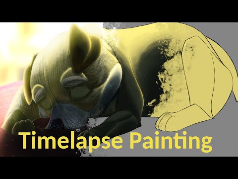 Sleepy Puppy - Krita Timelapse