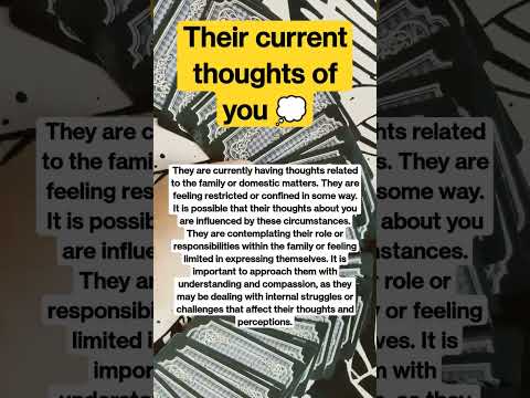 Their current thoughts of you 💭 #tarot #love #crush #theirthoughts #shortsviral