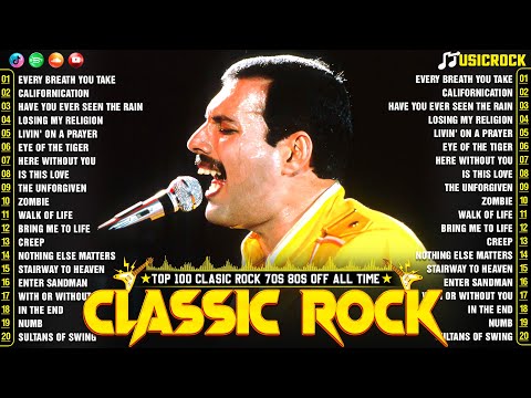 Classic Rock Songs 70s 80s 90s⚡The Police, Bon Jovi, Queen, Guns N Roses, ACDC, U2, Guns N Roses