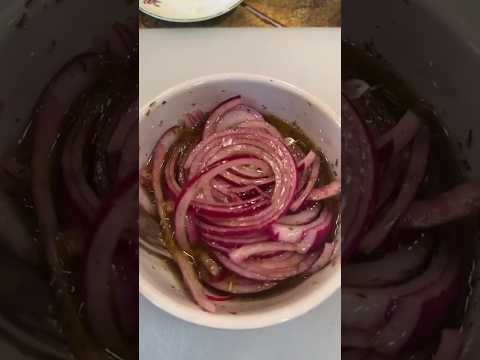 Marinated red onions from No Crumbs Left #cooking #cookingchannel #recipe #recipe  #easyrecipe