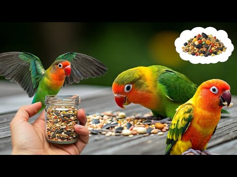 Lovebird's Top 5 Favorite Veggies! 🥬🌽| Smart lovebird Parrot #lovebird #parrot #birdslover