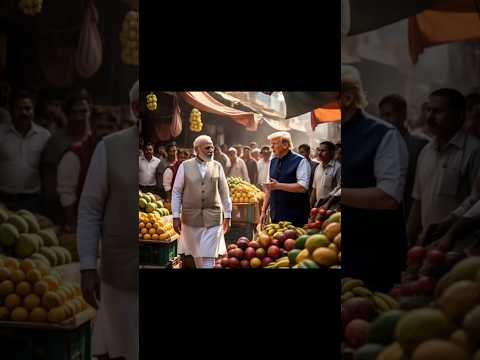 Donald Trump & Narendra Modi Visit a Bustling Fruit Market!