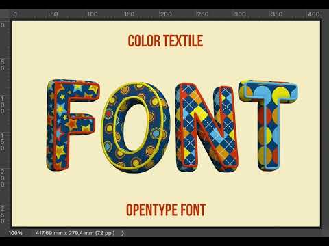 Color Textile Font