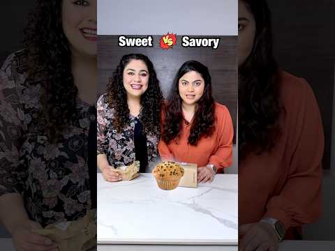 Sweet vs. Spicy MUFFIN!?🤯Spicy muffin bhi milta hai? & which is better? #foodchallenge #muffin