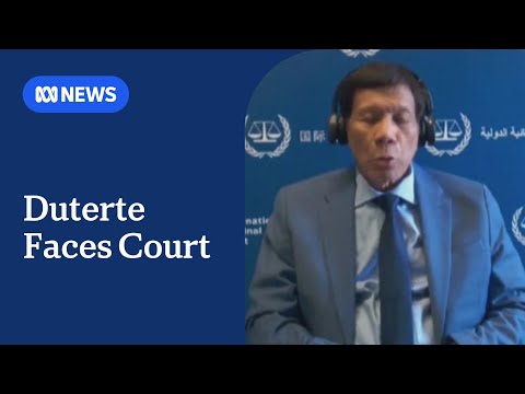 Philippines ex-president Rodrigo Duterte appears at the Hague | ABC NEWS