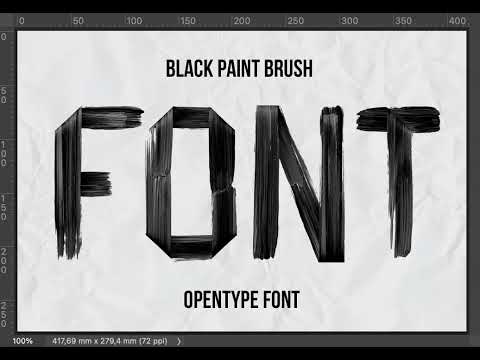 Black Paint Brush Font