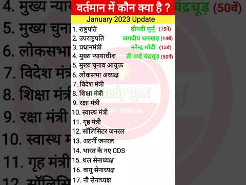 वर्तमान में कौन क्या है 2023 | latest cabinet ministers in India | Bharat mein kon kya hai | #shorts