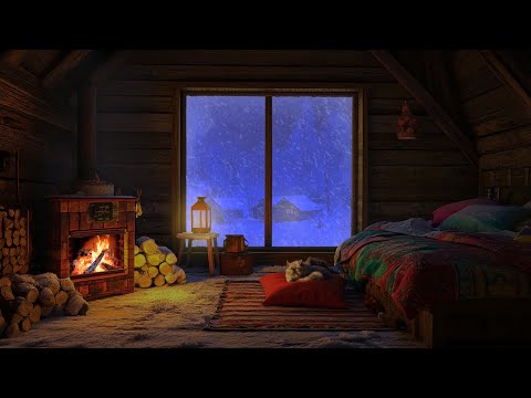 Ultimate Relaxation with Snowstorm and Fire Sounds for Sleep, Peaceful White Noise