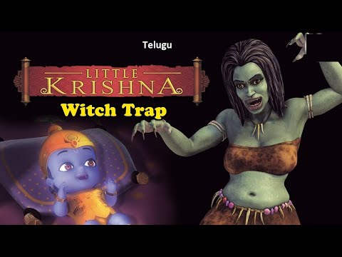 Little Krishna Telugu | Putana Samharam | witch trap