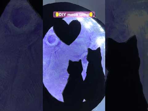 DIY lamp🌖 Moon and cats🐈‍⬛💕