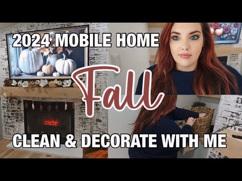 🍂 2024 MOBILE HOME FALL CLEAN & DECORATE WITH ME 🍂 1st Fall decorate with me of the season!