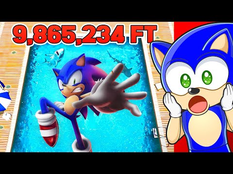 SONIC vs 9,865,234 FEET Jump (Will He Survive?)