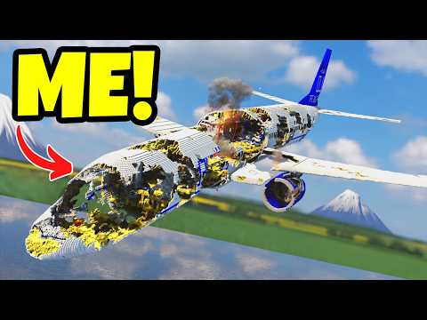 Huge Plane vs VOLCANO Eruption! Teardown Realistic Physics