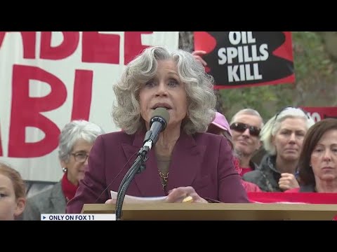 Jane Fonda, Julia Louis-Dreyfus protests over California's coastal oil pipeline