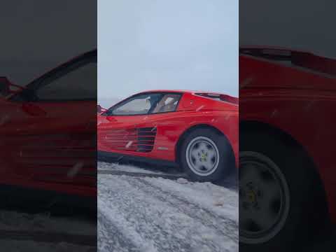 Ferrari Testarossa in Snow