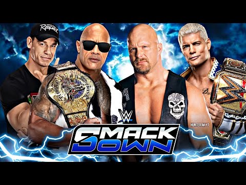 John Cena & The Rock vs Cody Rhodes & Steve Austin WWE SmackDown Tag Team - FULL MATCH