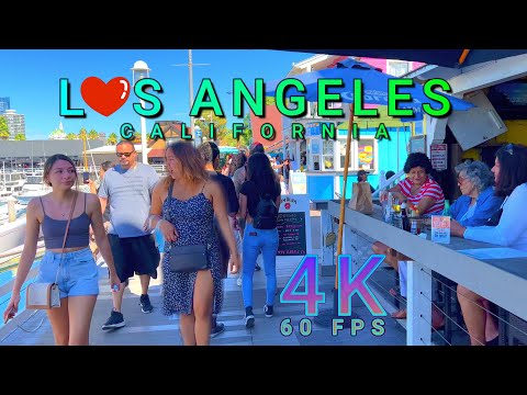 Los Angeles Shoreline Village Walk, California USA 4K-UHD