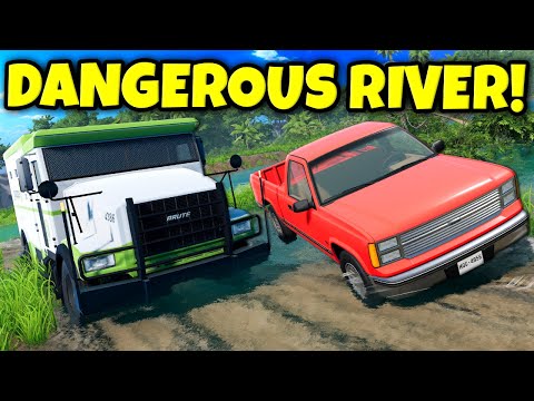 Can We Survive the Most DANGEROUS RIVERS in BeamNG Drive Mods?