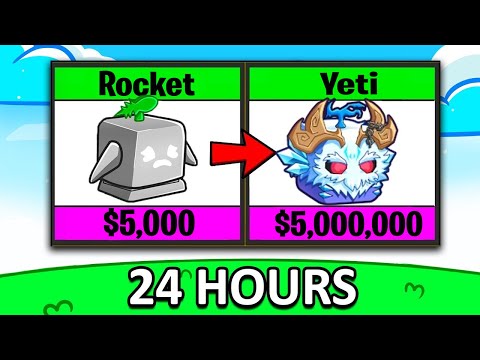 Trading From Rocket to YETI in 24 Hours (Blox Fruits)