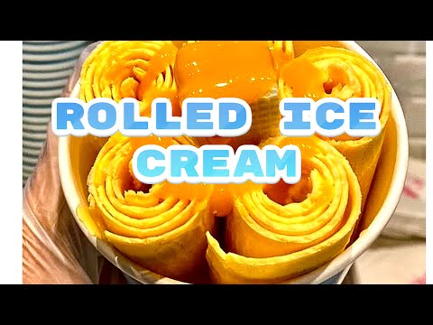 TRYING ROLLED ICE CREAM IN CAIRO- EGYPT