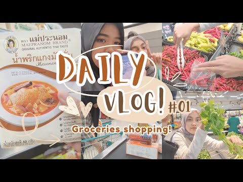 Belanja bulanan di Thailand 🇹🇭 | Daily Vlog as an international student in Thailand #1