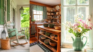 RUSTIC & SWEET: Gingham & Plaids Decor Ideas for Vintage Cottage to Motivate Home Transformations 🥀