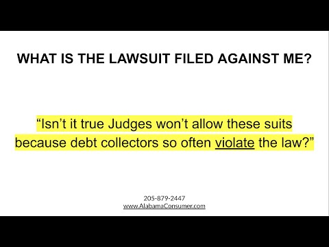 Part 6 of FAQ Being sued by a debt buyer in Alabama-won't the judge THROW THE CASE OUT automatically