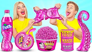 Pink Food Challenge | Funny Food Situations by Multi DO Challenge