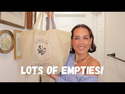 lots of empties! skincare, haircare, makeup, & supplements