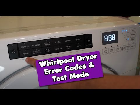 Whirlpool Front Load Dryer - How to Find Error Codes and Service Test Modes