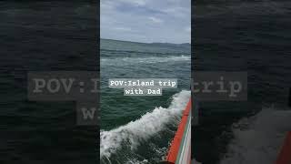 Traveling to an island by ferry #travelwithdad #dadandkids #dadanddaughter #kidstravel #funnytravel