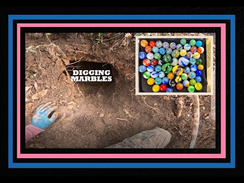 Digging Old Marbles - Town Dump Archaeology - Old Bottles - Antiques - Bottle Digging - Toys - Glass