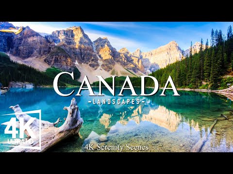 Canada 4K - Majestic Mountains, Pristine Lakes, and Untamed Wilderness With Relaxing Piano Music