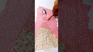 Lehenga design with washitapes👗 /floral lehenga #fashionillustration #shorts