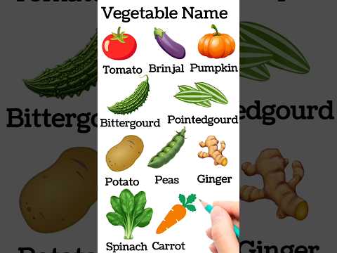 Vegetables Names | सब्जी के नाम | 10सब्जिओ के नाम | #vegetables #eacheducation #vegetablesname